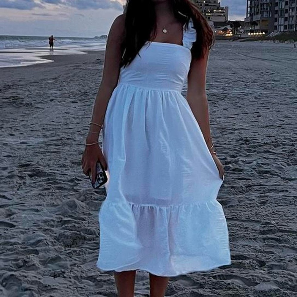 Cutest white midi dress